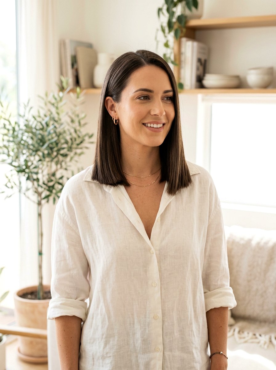 Blunt Cut Lob - 20 sleek hairstyle for humid climate - 20 sleek hairstyle for humid climate