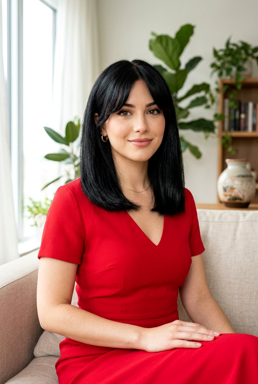 Blunt Cut Lob With Curtain Bangs - 20 curtain bangs with lob for fine hair - 20 curtain bangs with lob for fine hair