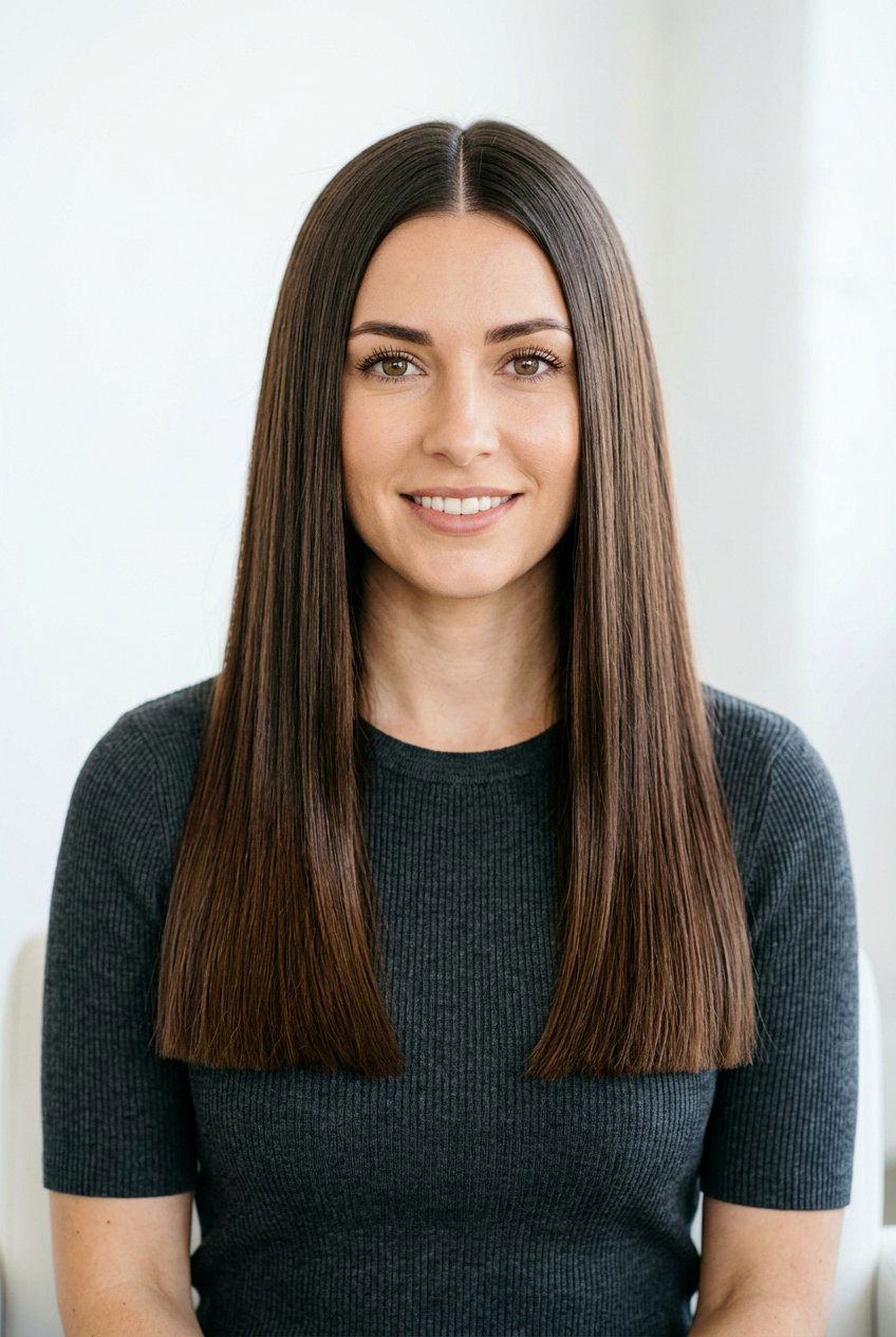 Blunt Cut Long Hair Middle Part - 20 blunt cut long hair - 20 blunt cut long hair