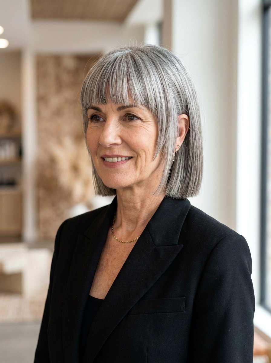 Blunt Cut Mullet - 20 short mullet for women over 50 - 20 short mullet for women over 50