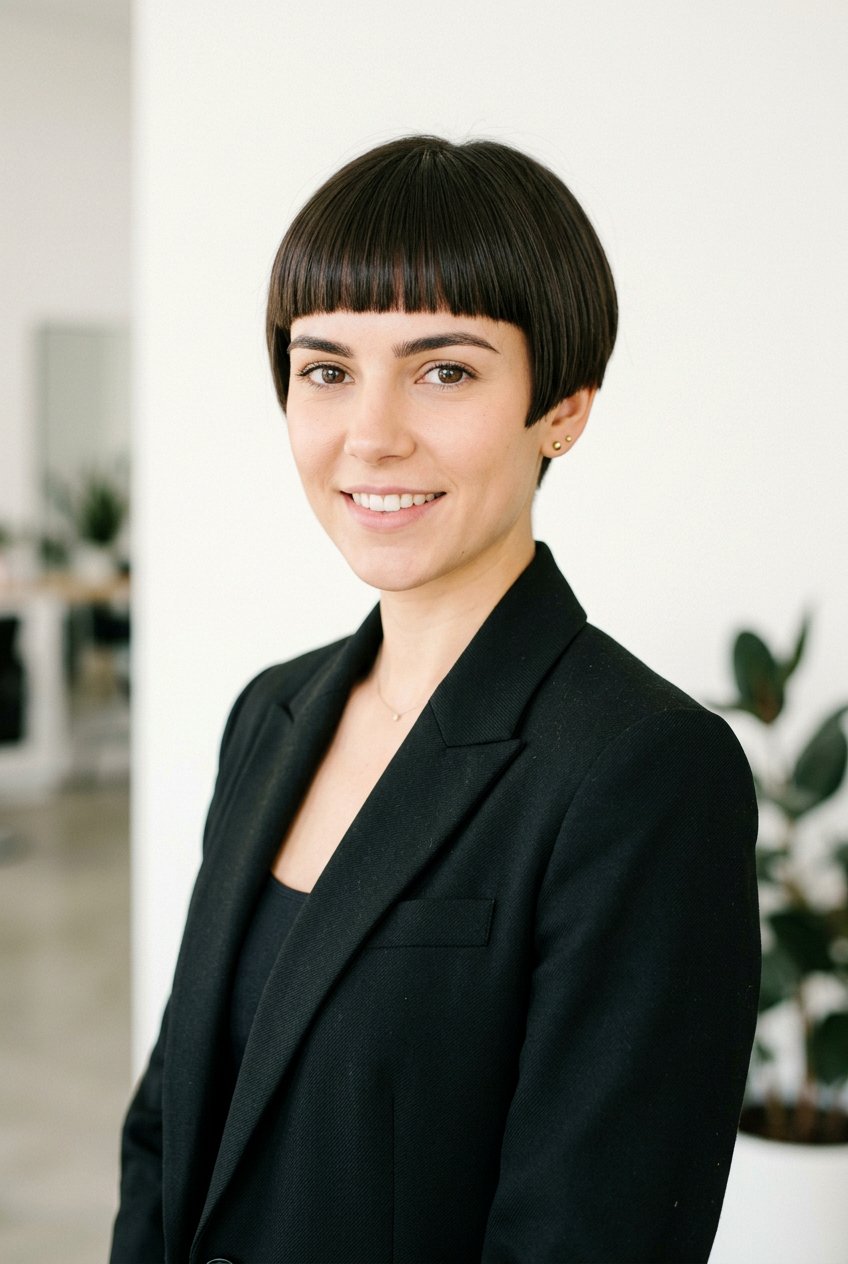 Blunt Cut Pixie With Bangs - 20 classy office pixie haircut - 20 classy office pixie haircut