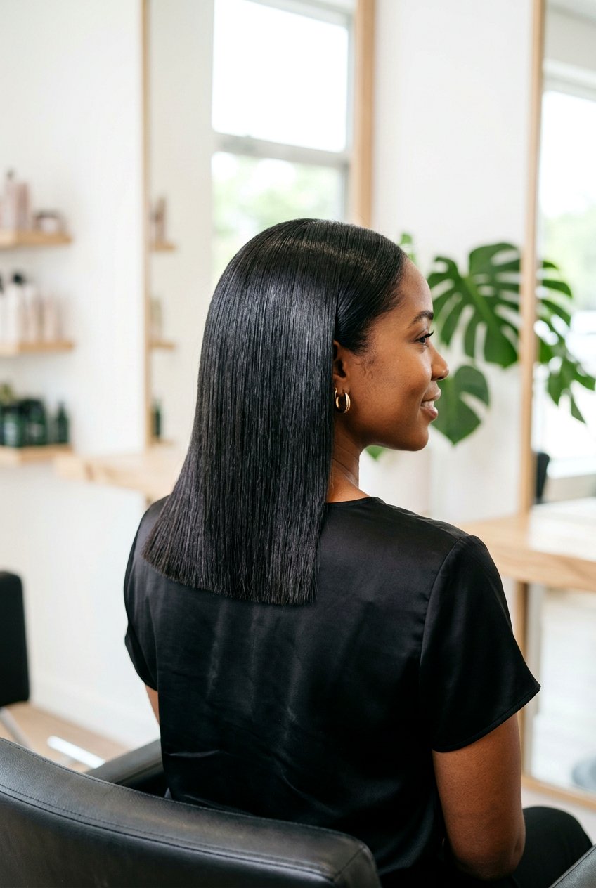 Blunt Cut Silk Press - 20 silk press hairstyles - 20 silk press hairstyles