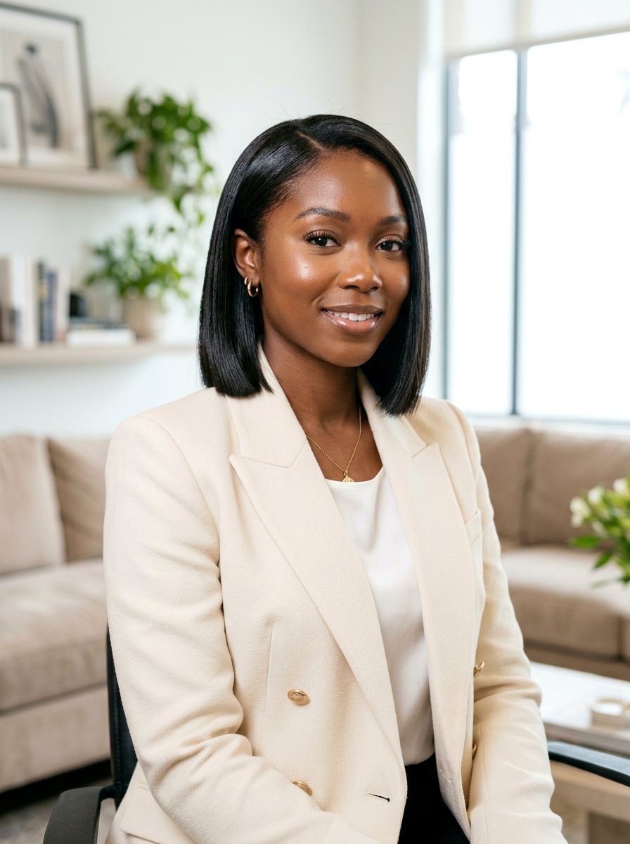 Blunt Cut Silk Press Bob - 20 silk press bob for fine hair - 20 silk press bob for fine hair