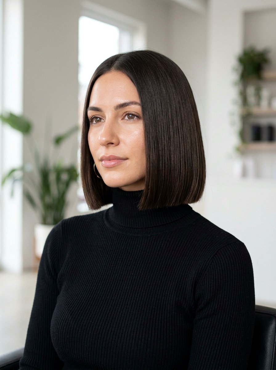 Blunt Cut Sleek Bob - 20 interview hairstyle with sleek bob - 20 interview hairstyle with sleek bob
