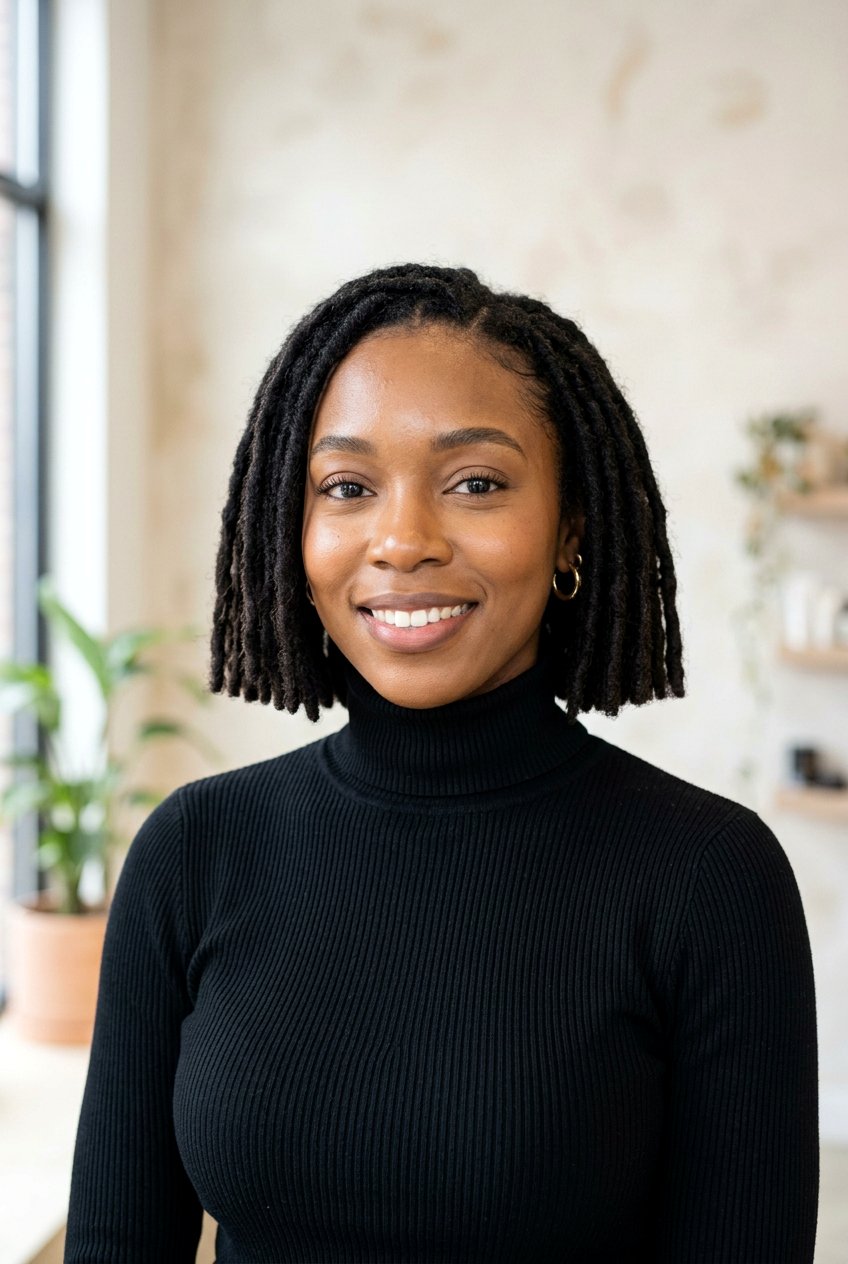 Blunt Cut Starter Loc Bob - 20 starter loc bob styles - 20 starter loc bob styles