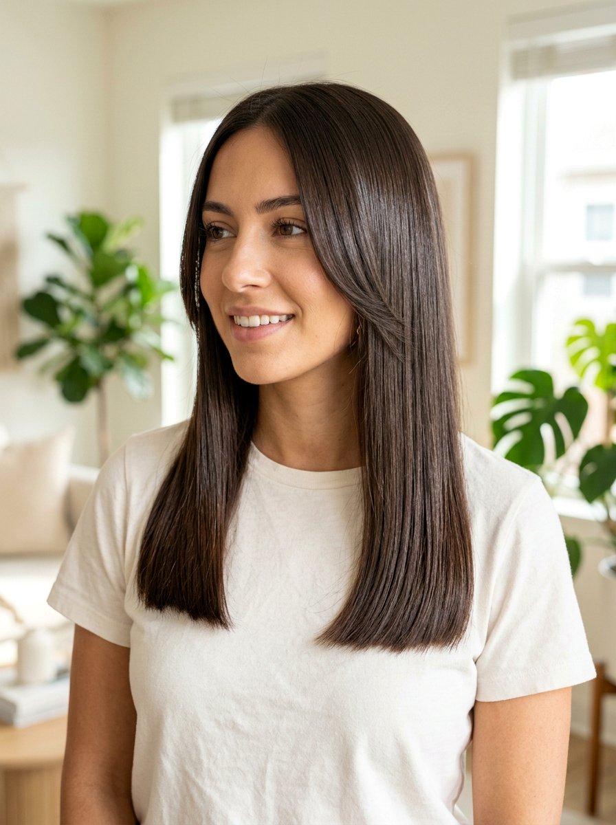 Blunt Cut Straight Hair With Face Framing - 20 straight haircut with blunt ends - 20 straight haircut with blunt ends