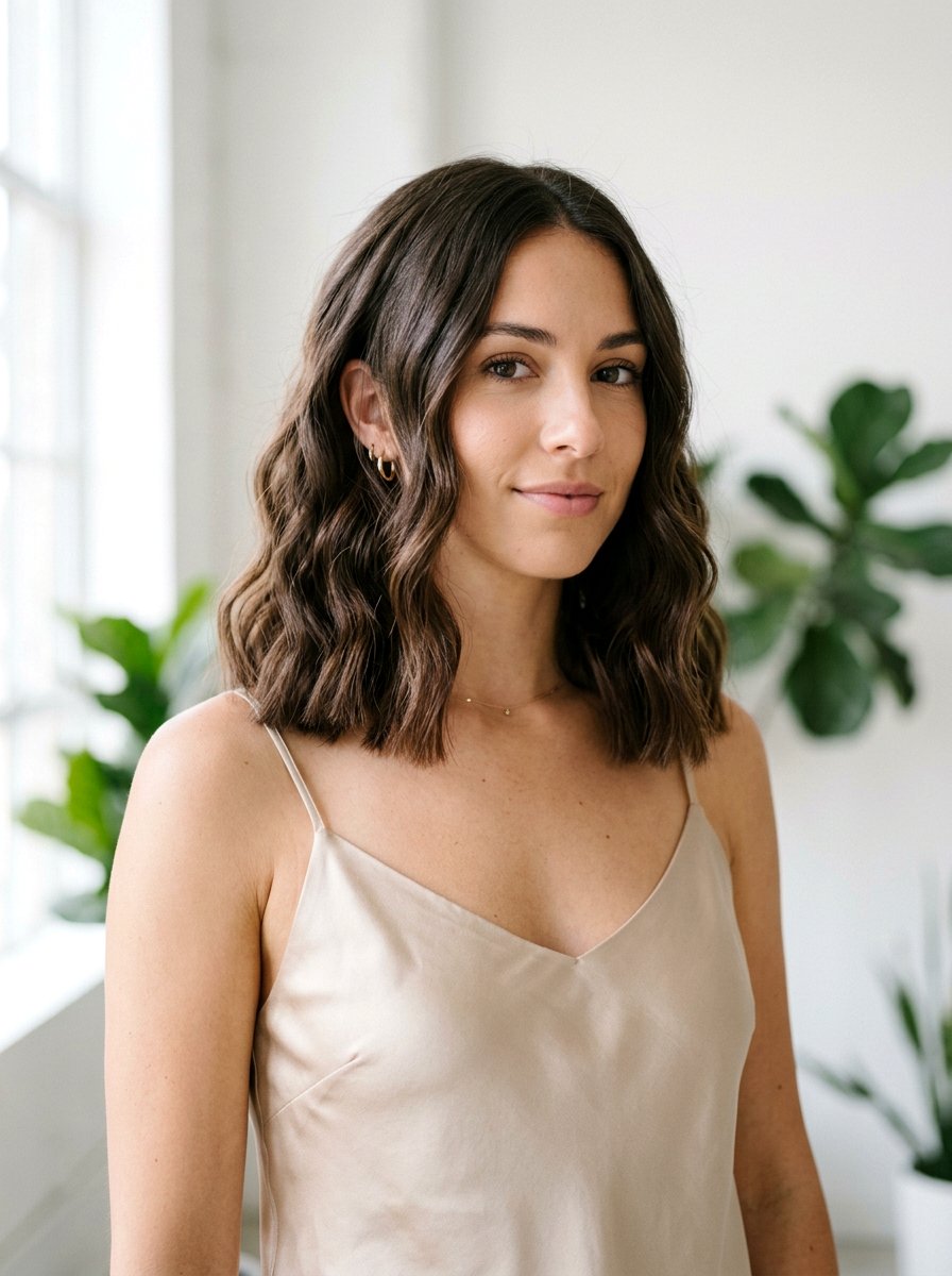 Blunt Cut Wavy Lob - 20 wavy lob for thick coarse hair - 20 wavy lob for thick coarse hair