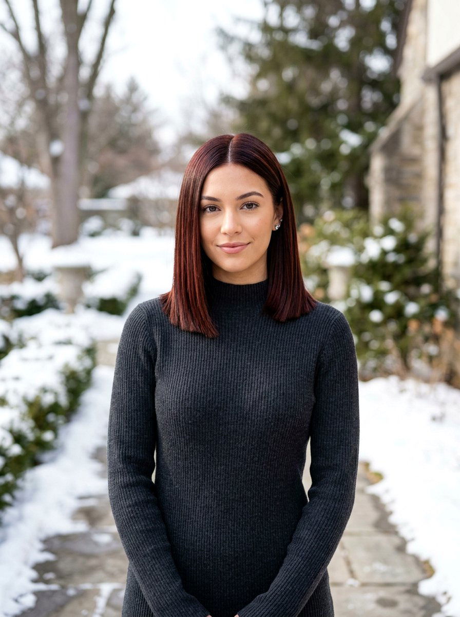 Blunt Cut With Cherry Cola Highlights - 20 winter cherry cola highlights - 20 winter cherry cola highlights