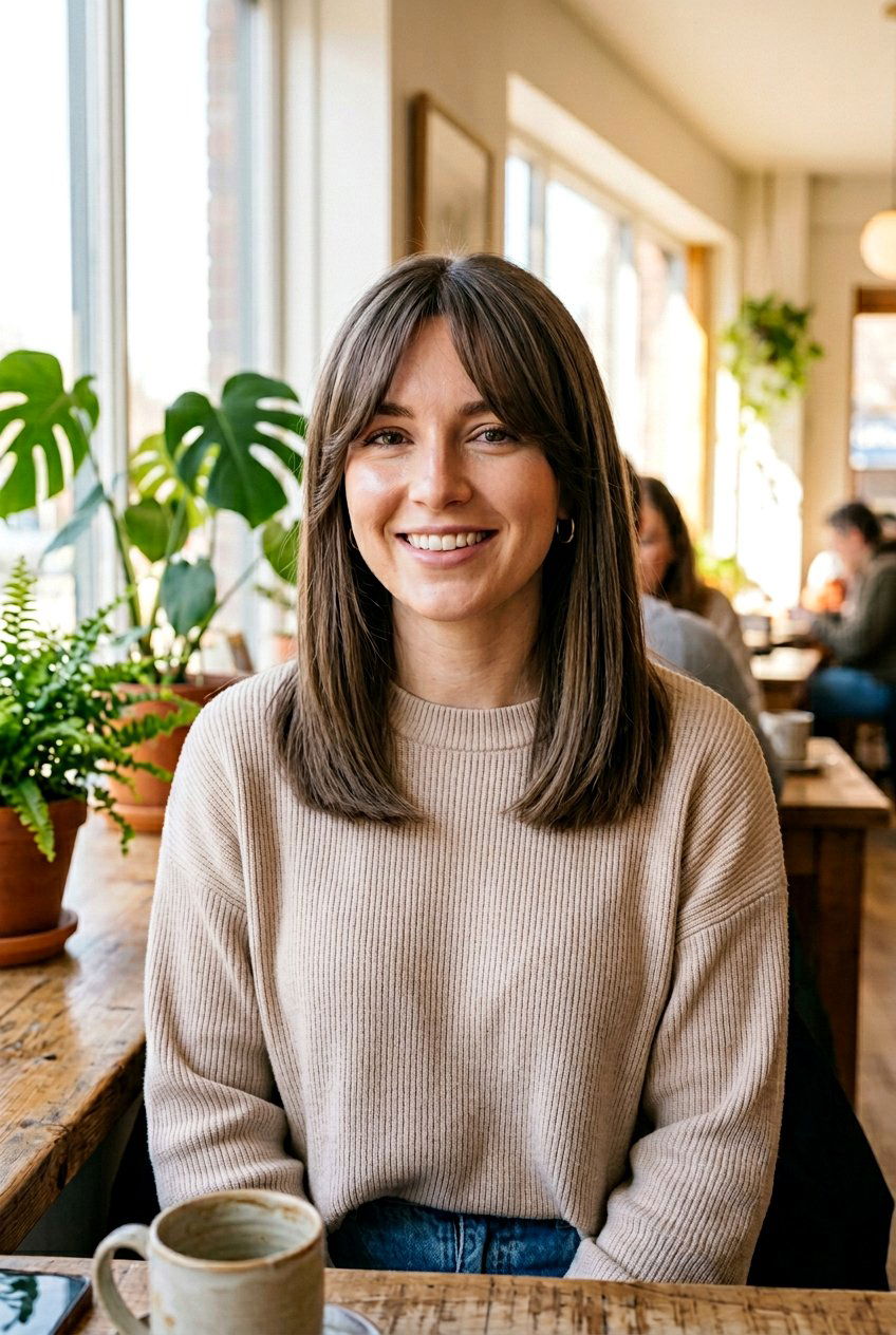 Blunt Cut With Curtain Bangs - 20 haircut to make damaged hair look healthy - 20 haircut to make damaged hair look healthy