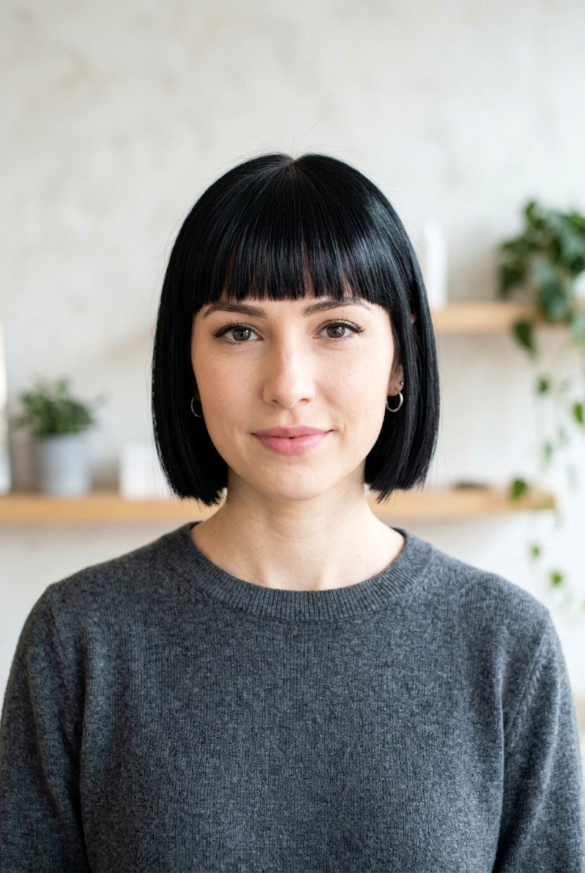 Blunt Cut With Fringe For Thin Hair - 20 hairstyles for thin hair - 20 hairstyles for thin hair