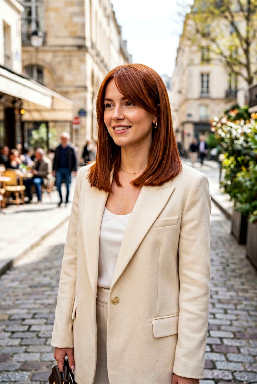 Blunt Cut With Side Swept Bangs - 20 classic blunt cut for straight hair - 20 classic blunt cut for straight hair