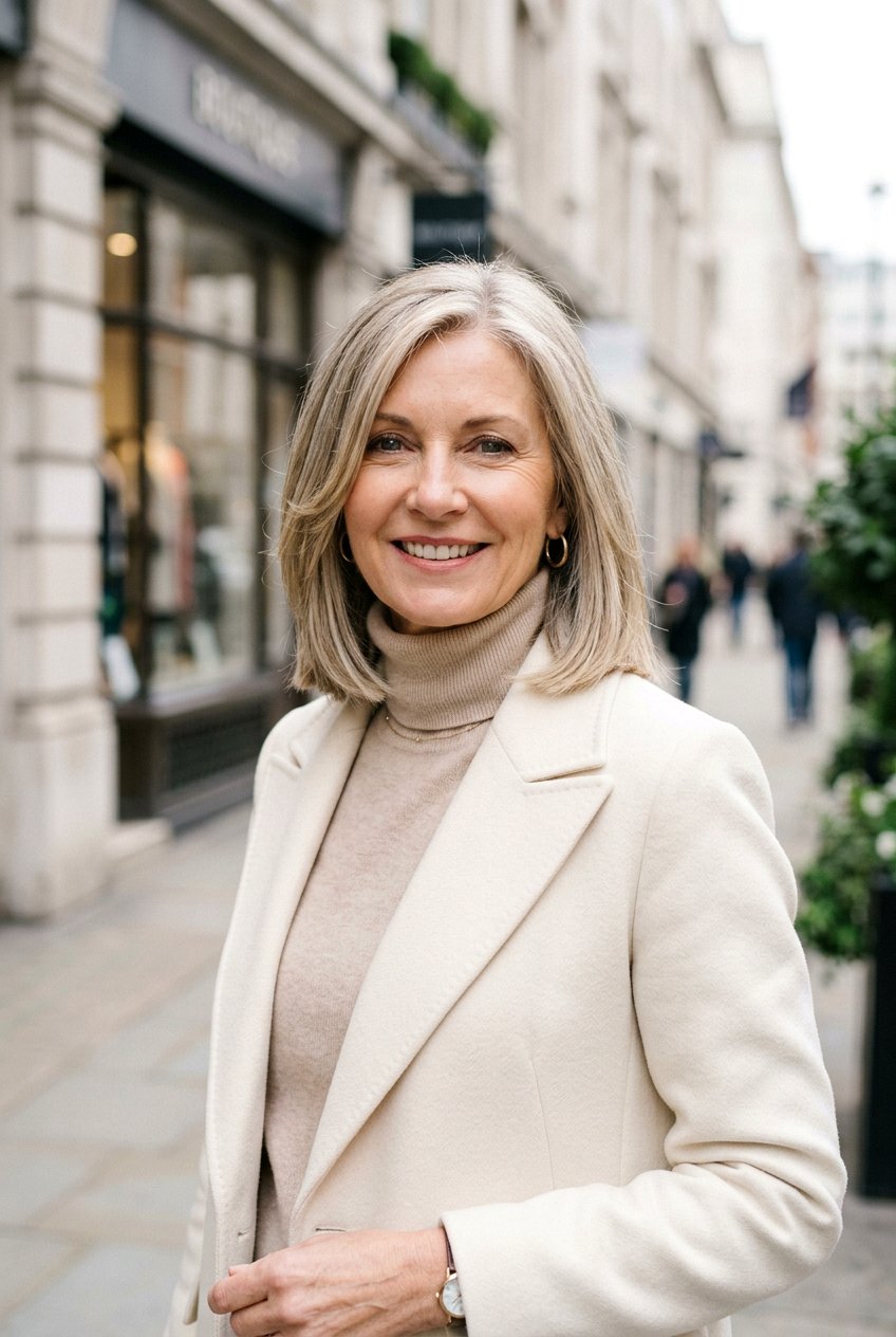 Blunt Cut With Soft Layers - 20 face framing layers for women over 50 - 20 face framing layers for women over 50