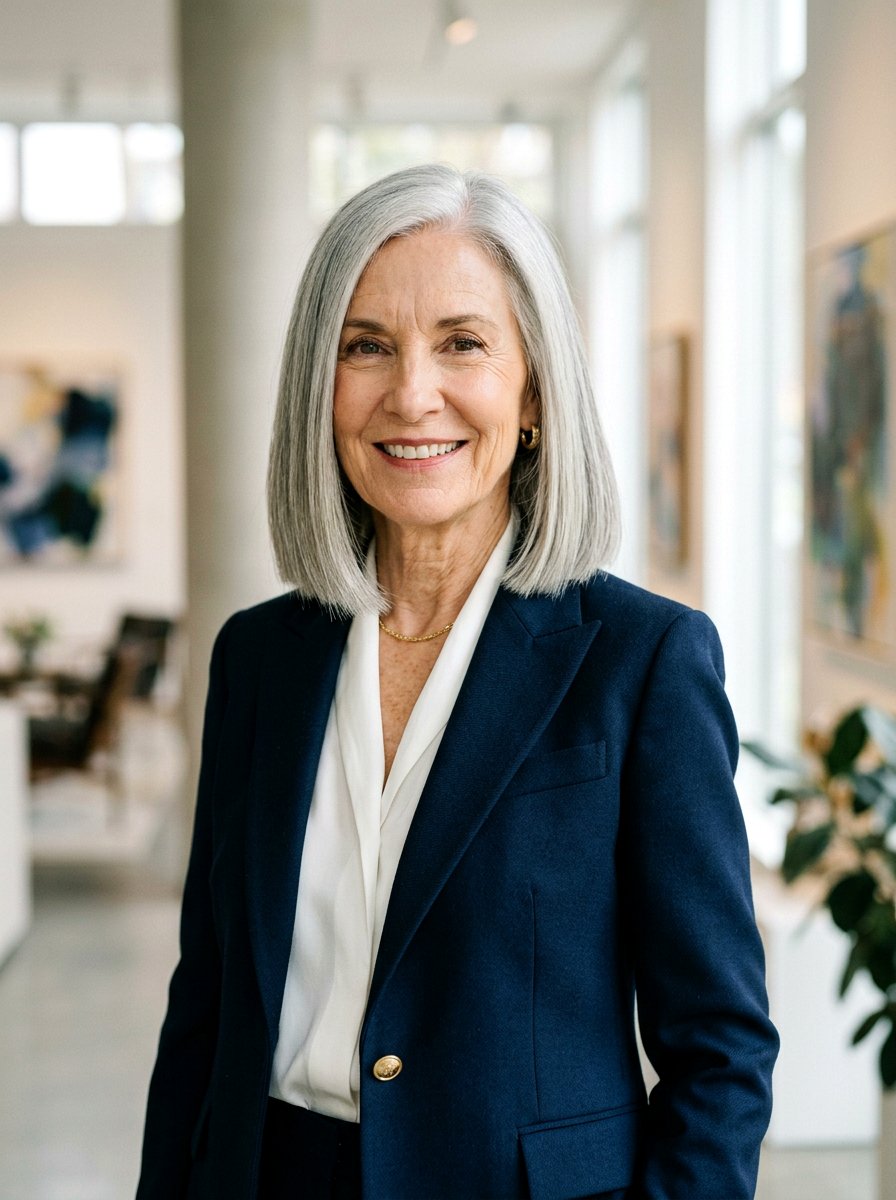 Blunt Cut With Underneath Layers - 20 older women shoulder length layer ideas - 20 older women shoulder length layer ideas