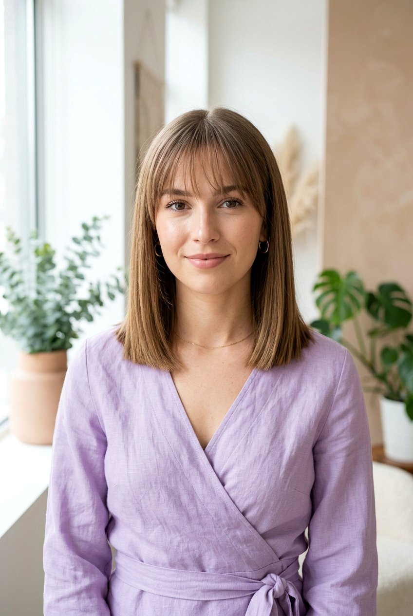 Blunt Cut With Wispy Bangs - 20 classic blunt cut for straight hair - 20 classic blunt cut for straight hair