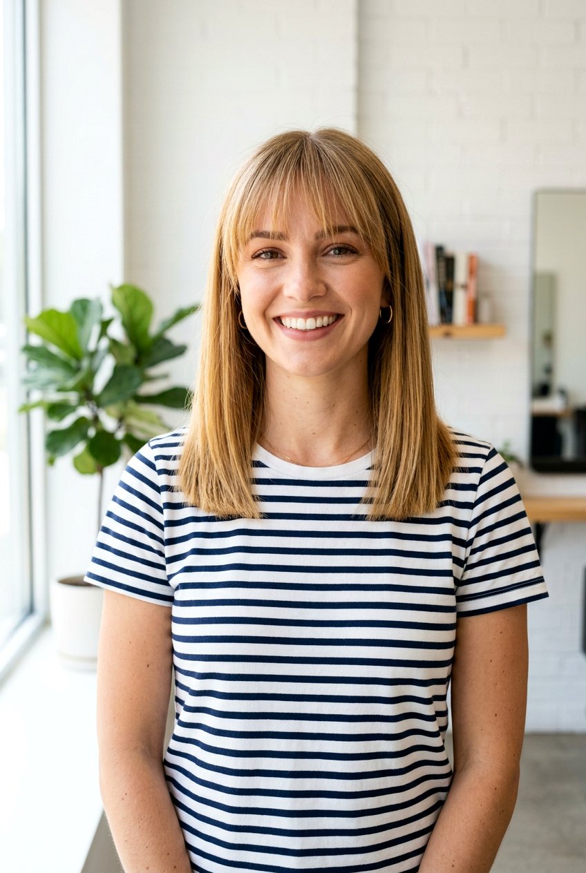 Blunt Cut With Wispy Bangs - 20 blunt shoulder length haircut for fine hair - 20 blunt shoulder length haircut for fine hair