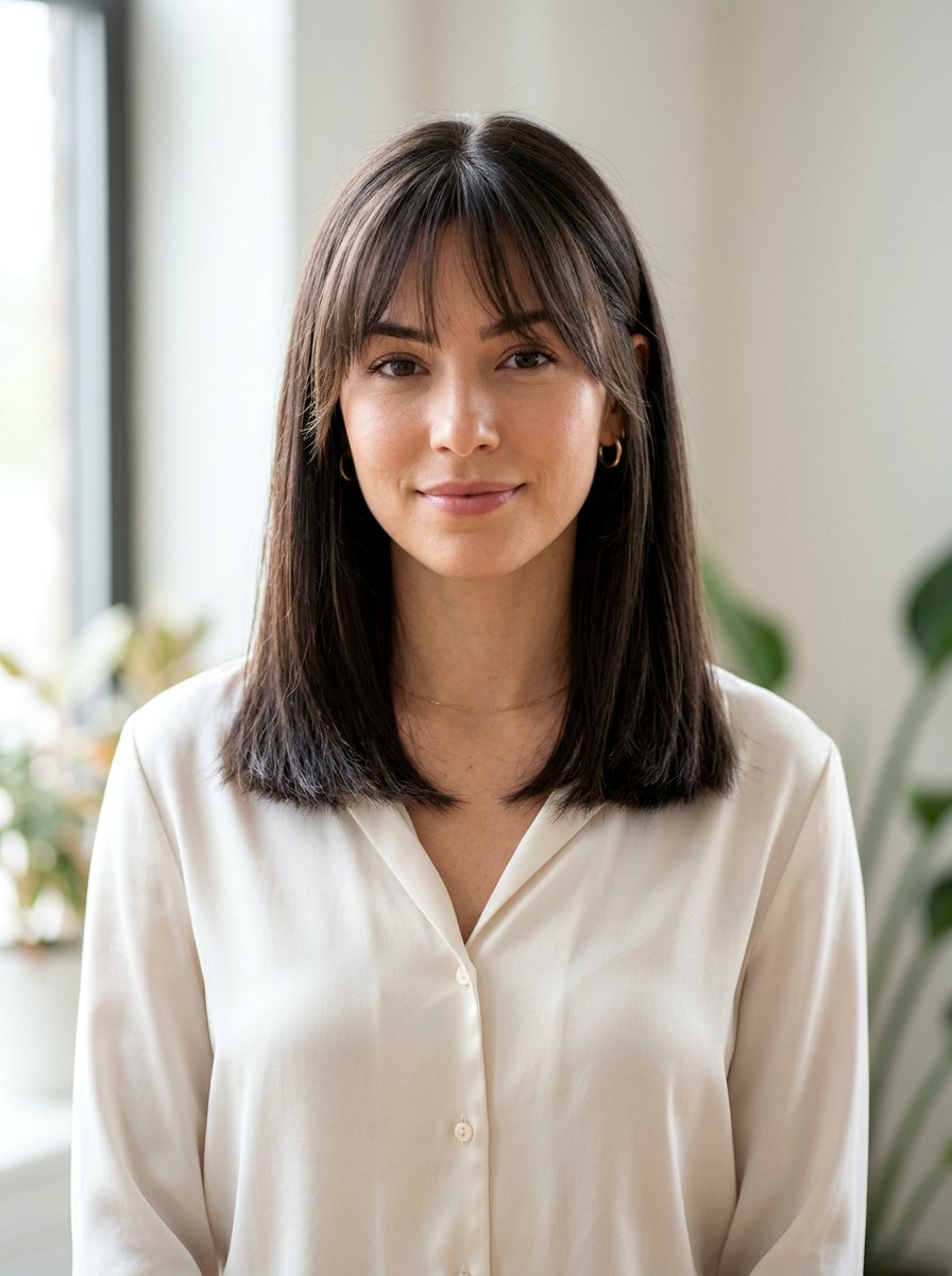 Blunt Cut With Wispy Ends - 20 hairstyle to hide thinning temples - 20 hairstyle to hide thinning temples