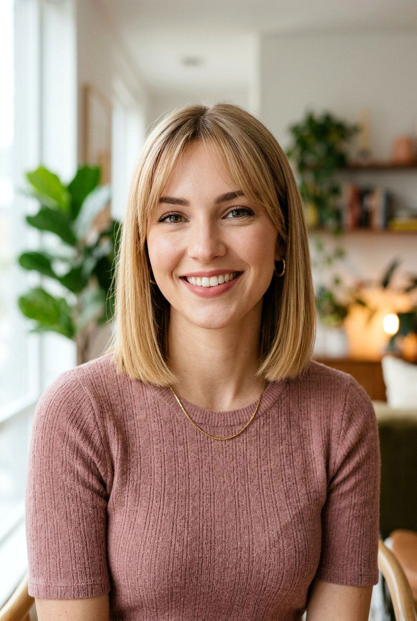 Blunt Cut for Heart Shaped Faces - 20 classic blunt cut for straight hair - 20 classic blunt cut for straight hair