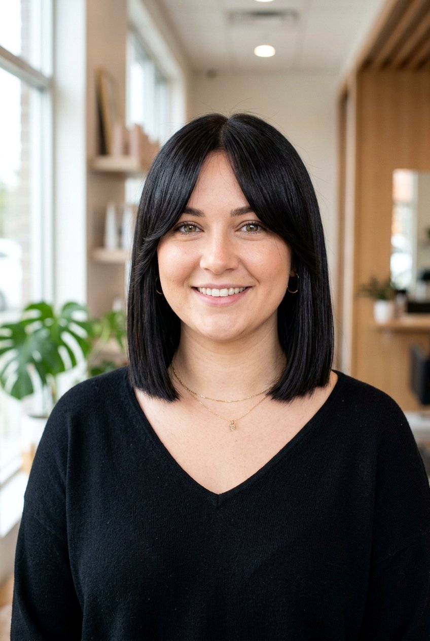 Blunt Cut for Round Faces - 20 classic blunt cut for straight hair - 20 classic blunt cut for straight hair