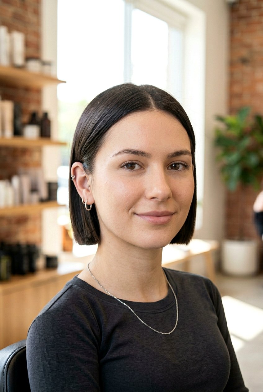 Blunt Ear Length Bob - 20 ear length bob haircut - 20 ear length bob haircut