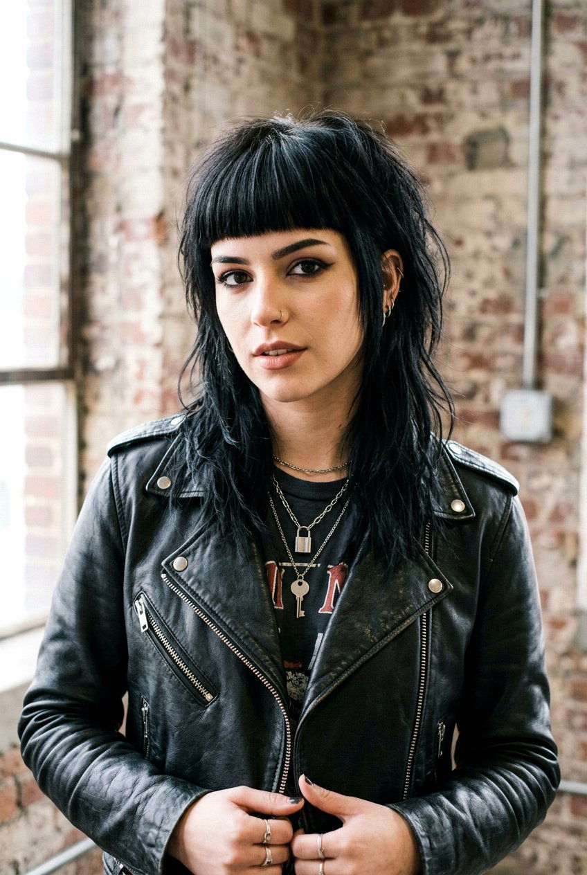 Blunt Fringe Emo Wolf Cut - 20 emo wolf cut for straight hair - 20 emo wolf cut for straight hair