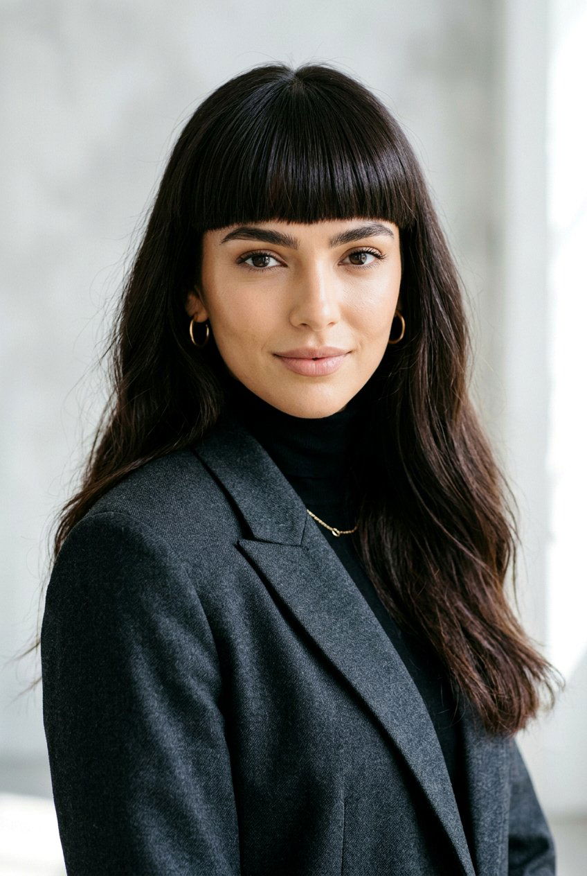 Blunt Fringe Oval Face - 20 bangs for oval face - 20 bangs for oval face