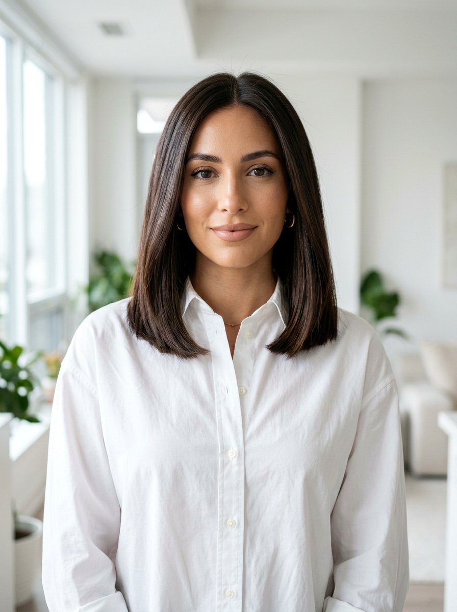 Blunt Glossy Blowout Lob - 20 glossy blowout lob haircut - 20 glossy blowout lob haircut