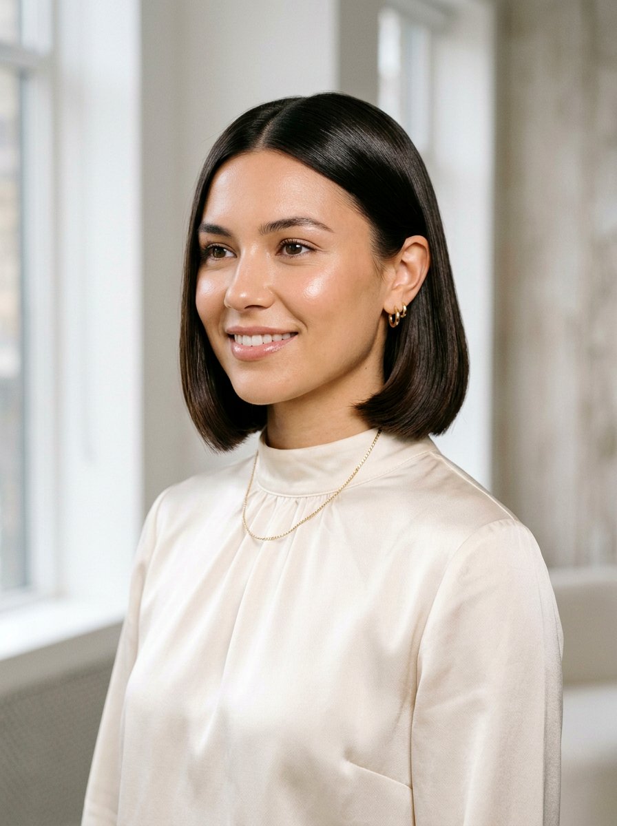 Blunt Jawline Bob - 20 quiet luxury bob haircut - 20 quiet luxury bob haircut