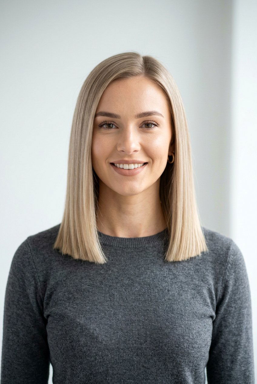 Blunt Lob - 20 lob haircut for women - 20 lob haircut for women