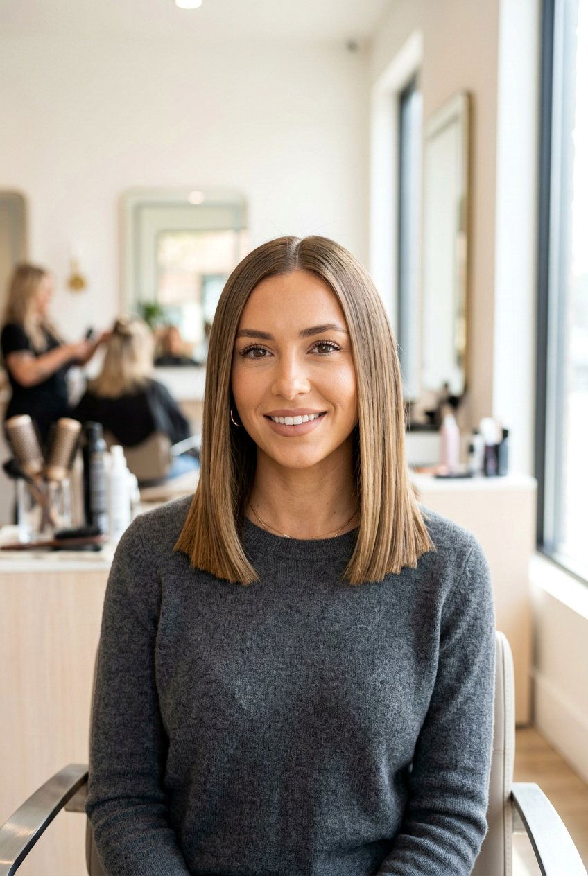 Blunt Lob - 20 medium hairstyles for thin hair - 20 medium hairstyles for thin hair