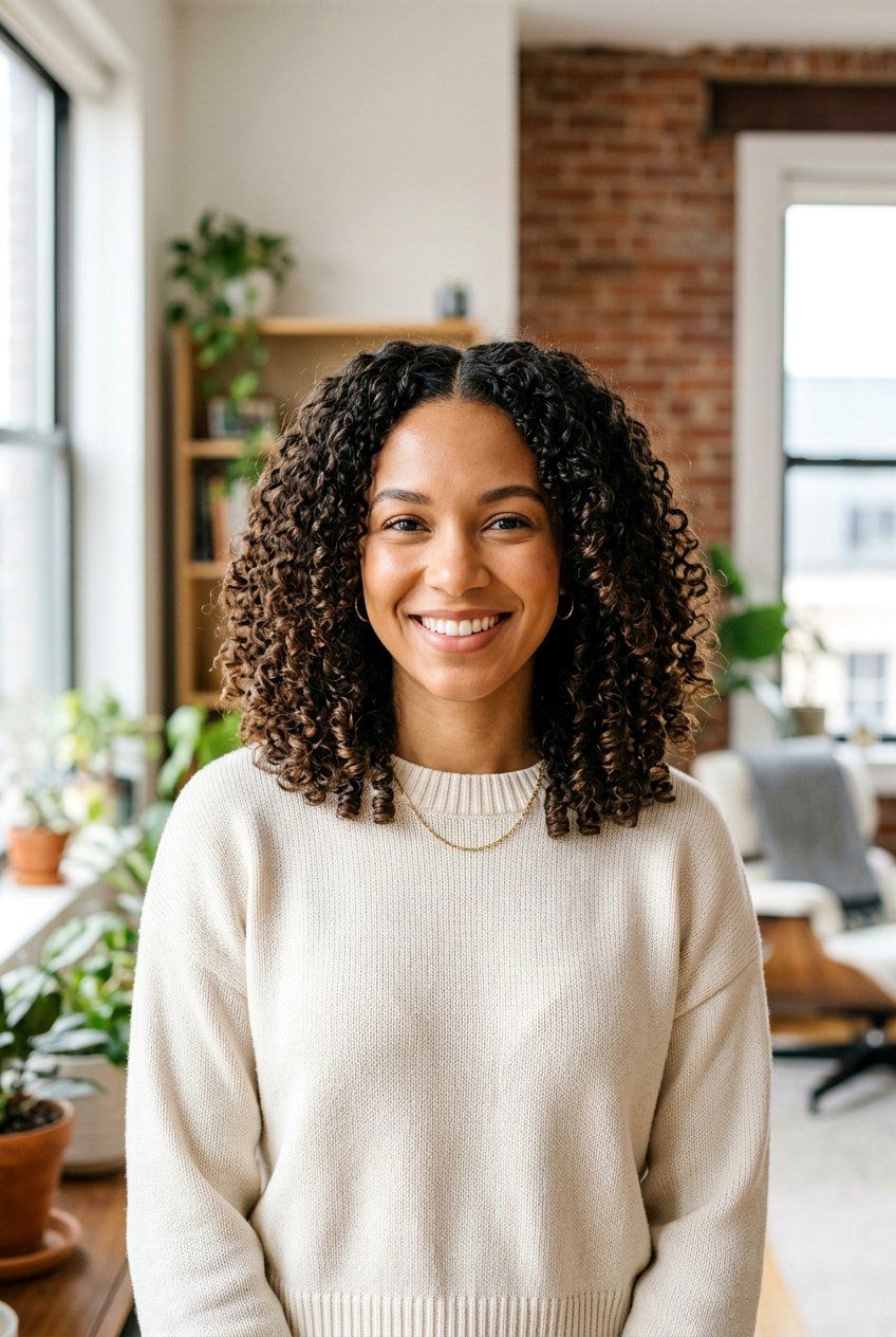 Blunt Lob With Center Part For Curly Hair - 20 blunt lob with center part - 20 blunt lob with center part