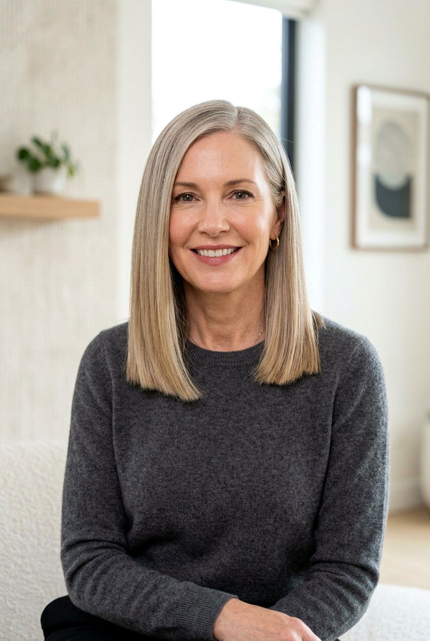 Blunt Long Bob For Women Over 50 - 20 long bob for women over 50