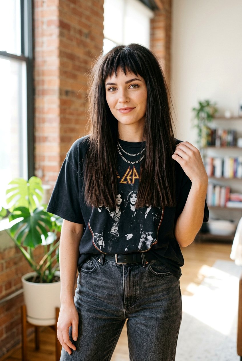 Blunt Long Hair With Choppy Bangs - 20 blunt long haircut with bangs - 20 blunt long haircut with bangs