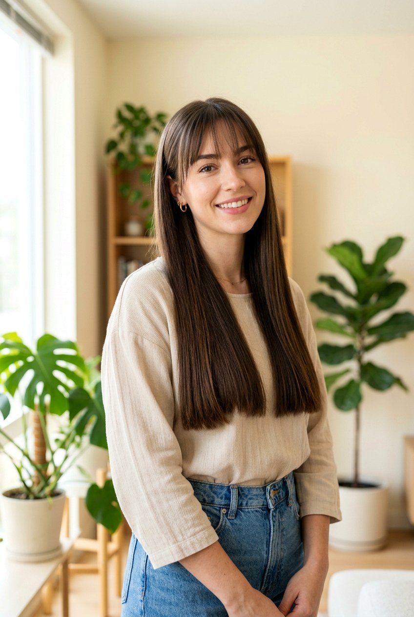 Blunt Long Hair With Wispy Bangs - 20 blunt long haircut with bangs - 20 blunt long haircut with bangs