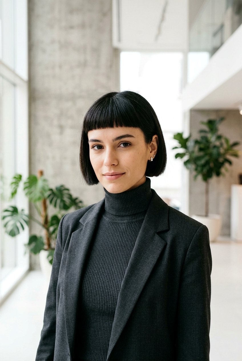 Blunt Micro Bob With Baby Bangs - 20 micro bangs bob haircut - 20 micro bangs bob haircut