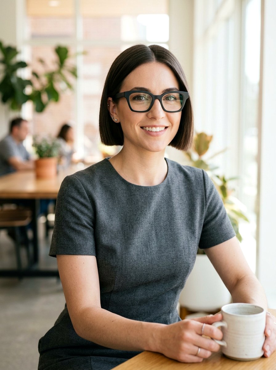 Blunt Micro Bob With Glasses - 20 short hairstyles for women with glasses and thin hair - 20 short hairstyles for women with glasses and thin hair