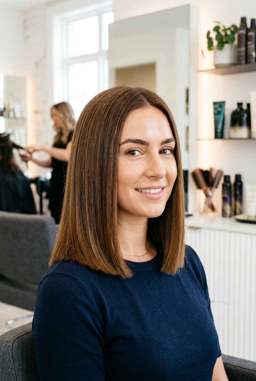 Blunt Midi Haircut - 20 low maintenance haircuts for thick hair - 20 low maintenance haircuts for thick hair