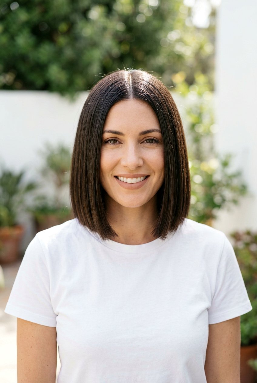 Blunt Mom Bob With Middle Part - 20 mom bob haircut with middle part - 20 mom bob haircut with middle part