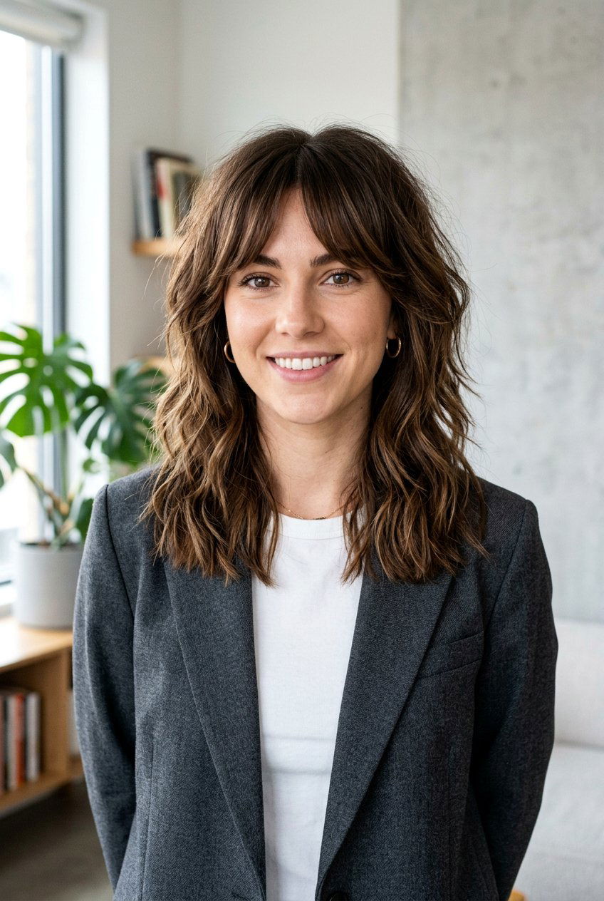 Blunt Shag With Curtain Fringe - 20 shag haircut with curtain fringe - 20 shag haircut with curtain fringe