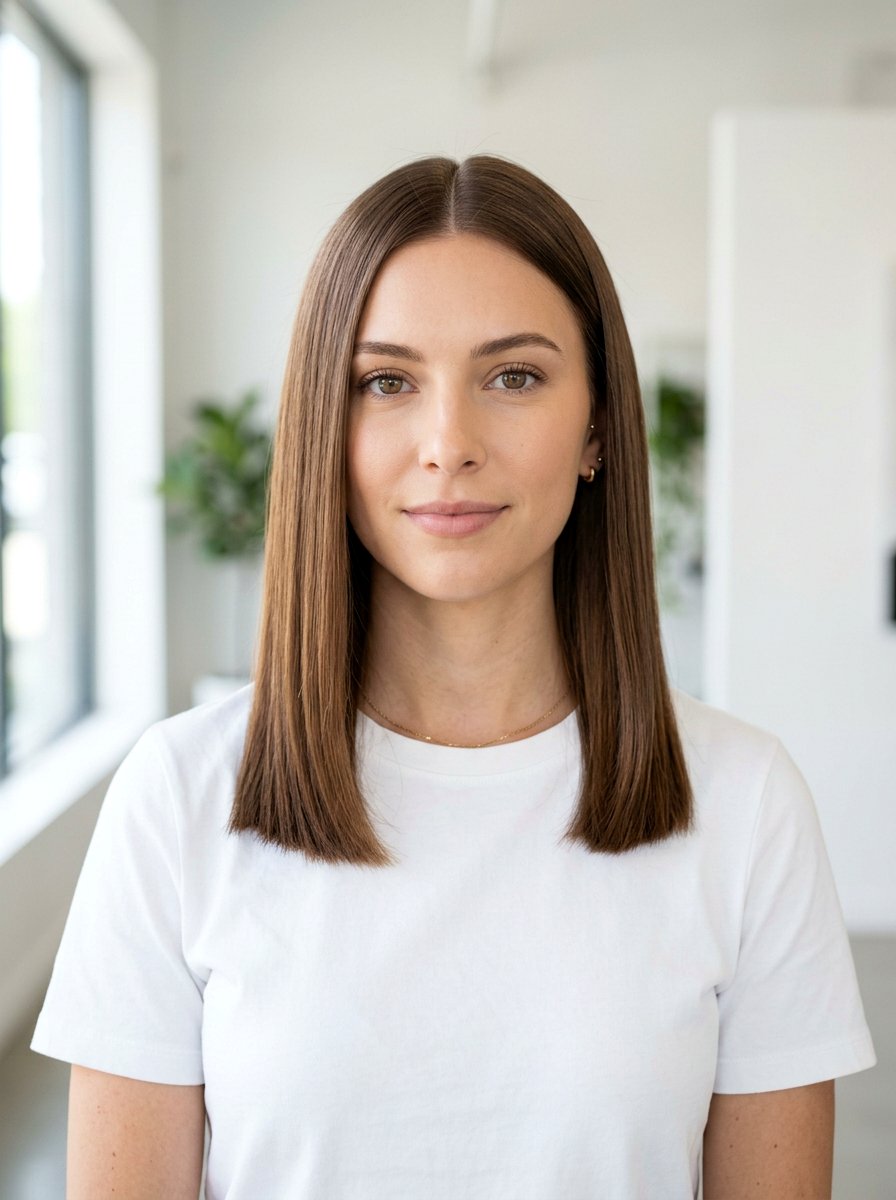 Blunt Shoulder Length Center Part - 20 shoulder length haircut with center part - 20 shoulder length haircut with center part