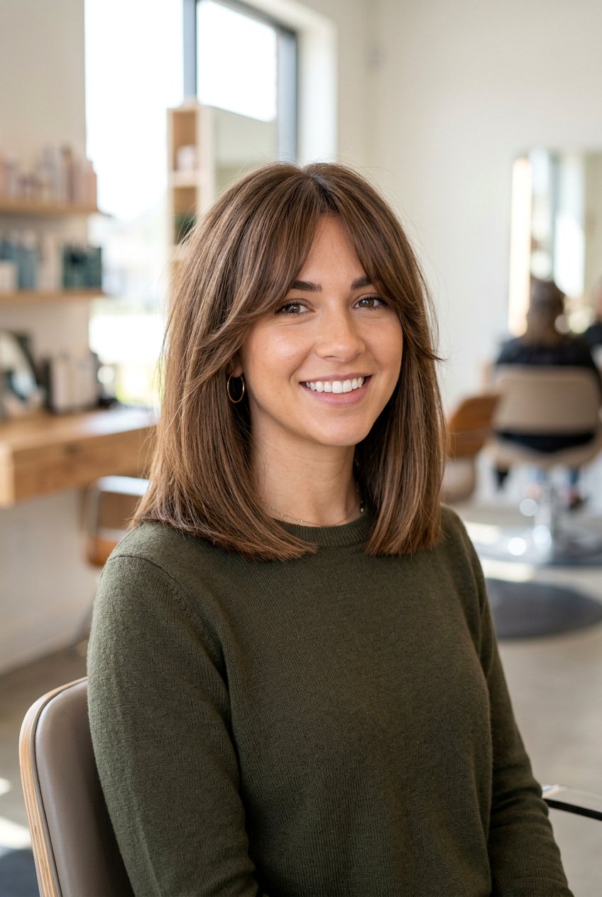 Blunt Shoulder Length Haircut Curtain Bangs - 20 blunt shoulder length haircut - 20 blunt shoulder length haircut