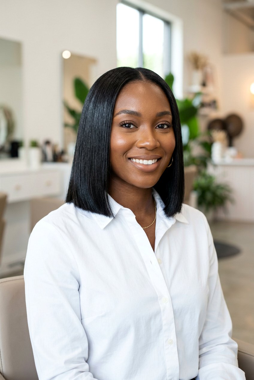 Blunt Silk Press Bob - 20 black women silk press bob ideas - 20 black women silk press bob ideas