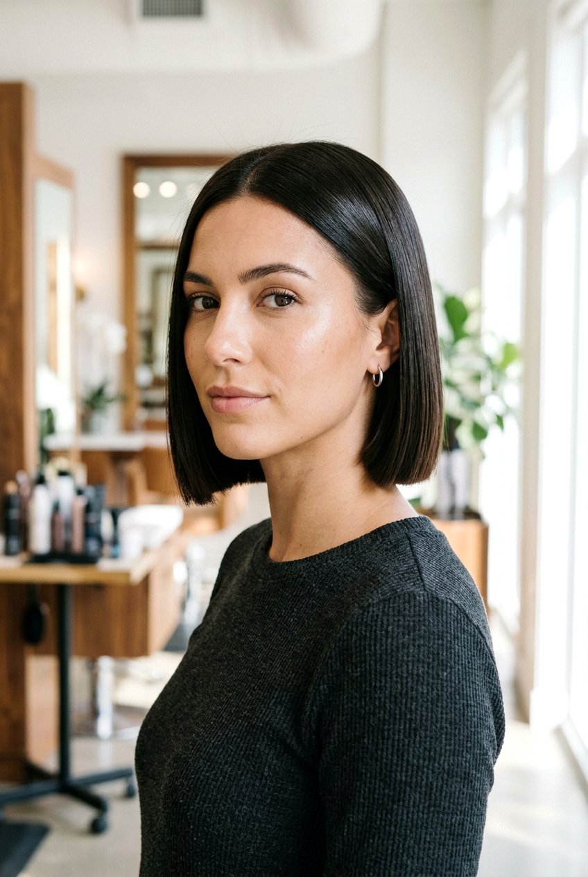 Blunt bob haircut - 20 hairstyles for oval faces - 20 hairstyles for oval faces