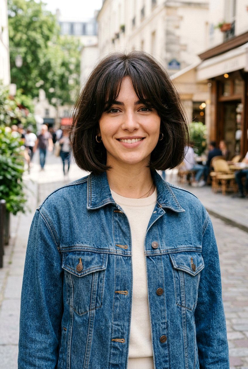 Blunt bob with curtain bangs - 20 blunt bob for thick straight hair - 20 blunt bob for thick straight hair