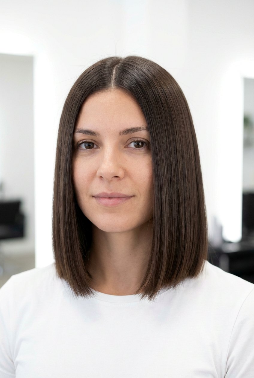 Blunt bob with middle part - 20 blunt bob haircut - 20 blunt bob haircut