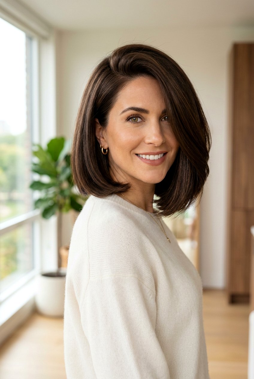 Blunt bob with side part - 20 blunt bob for thick straight hair - 20 blunt bob for thick straight hair