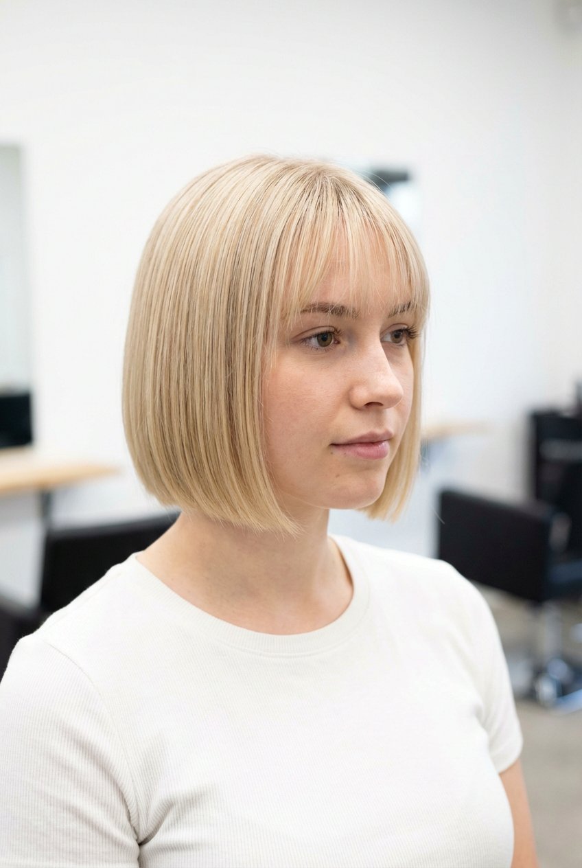 Blunt bob with wispy bangs - 20 wispy bangs haircut - 20 wispy bangs haircut