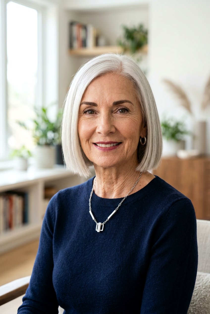 Blunt chin length bob - 20 elegant chin length bob for older women - 20 elegant chin length bob for older women