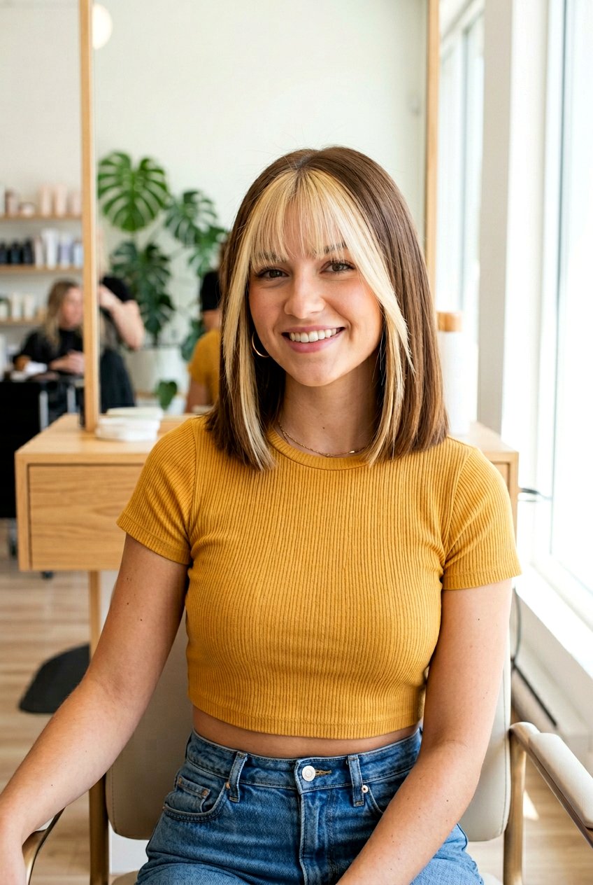 Blunt cut with money piece - 20 blunt shoulder length haircut for fine hair - 20 blunt shoulder length haircut for fine hair