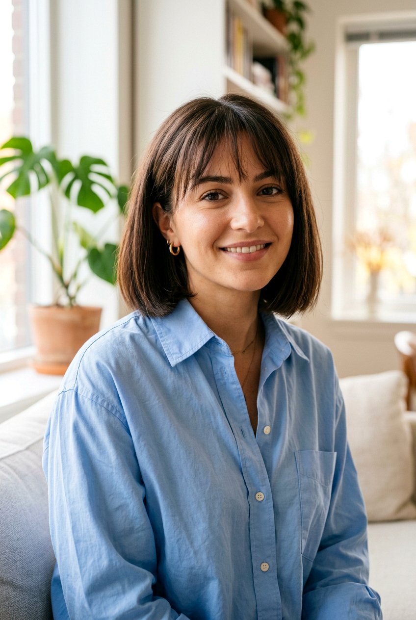 Blunt cut with wispy bangs - 20 blunt shoulder length haircut for fine hair - 20 blunt shoulder length haircut for fine hair