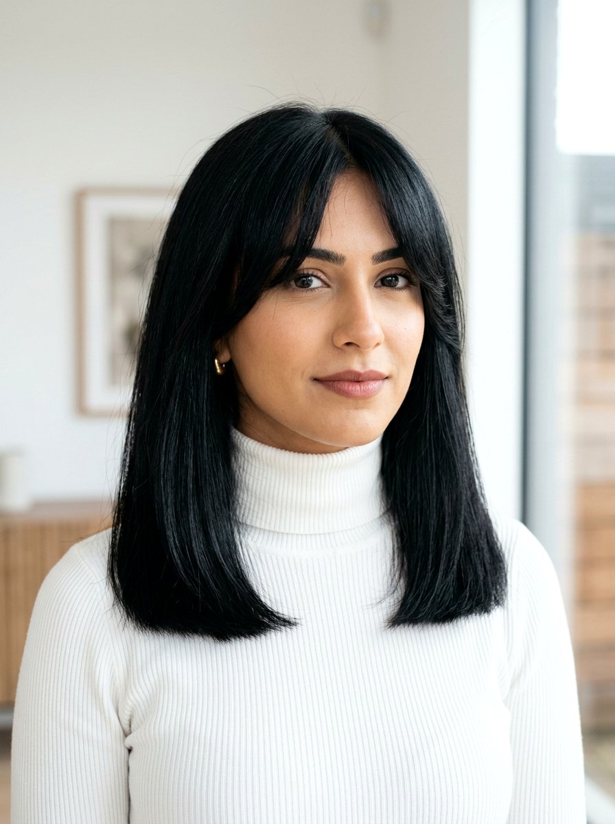 Blunt lob with curtain bangs for thick hair - 20 thick hair lob with curtain bangs - 20 thick hair lob with curtain bangs